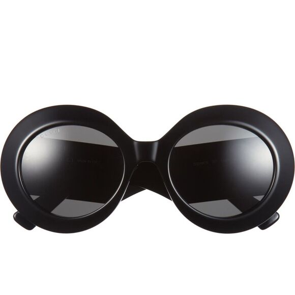 Gucci Designer Round Black Mystery New Original Logo Sunglasses main image 5